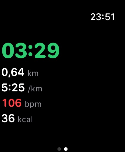 GPS-Lauf auf der Apple Watch mit Evolvea: Zeit, Strecke, Pace, Herzfrequenz und Kalorien